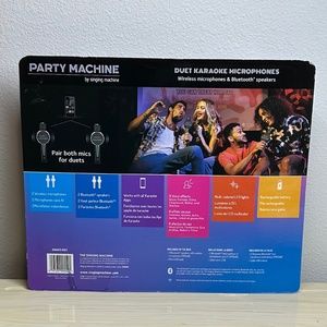 Singing Machine Party Machine Duet Microphones with Bluetooth and Voice Changers